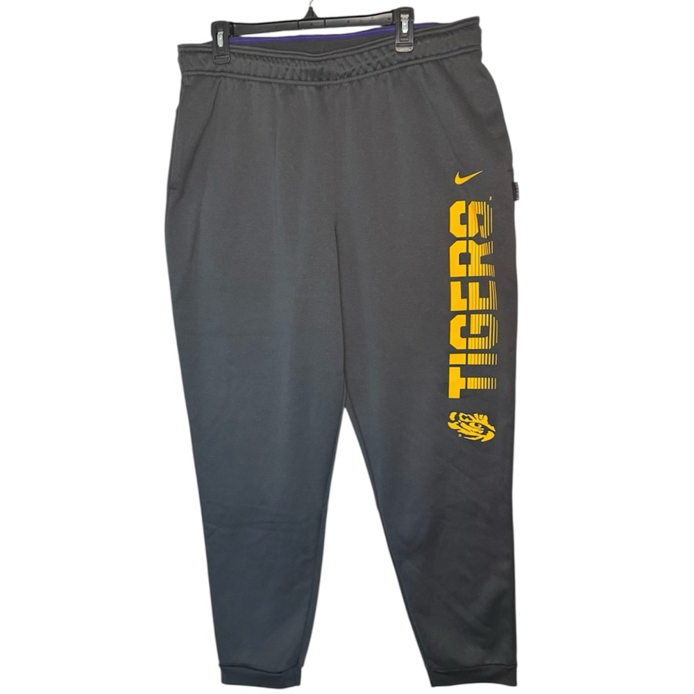 Nike LSU Tigers Sideline Therma Performance Sweatpants Anthracite Mens XL EUC